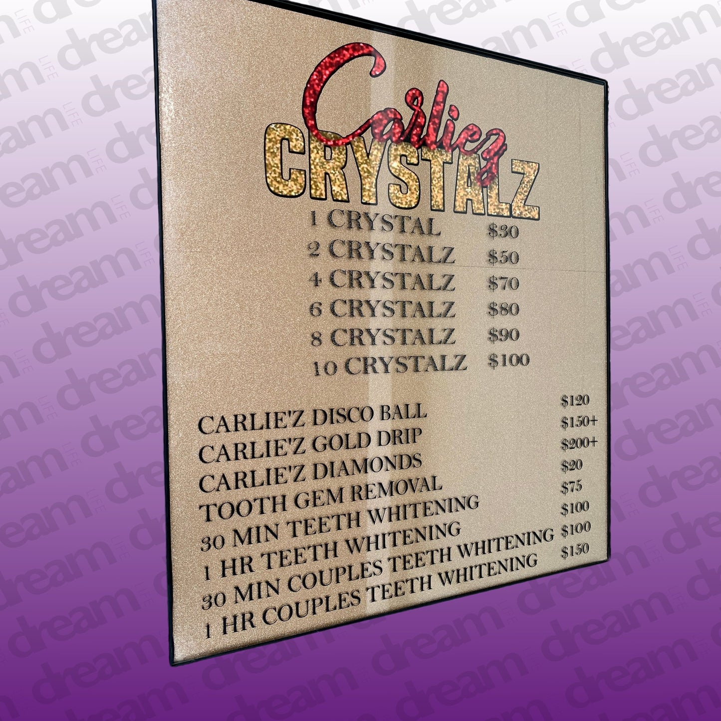 Custom Dream Exclusive Promo & Price Boards