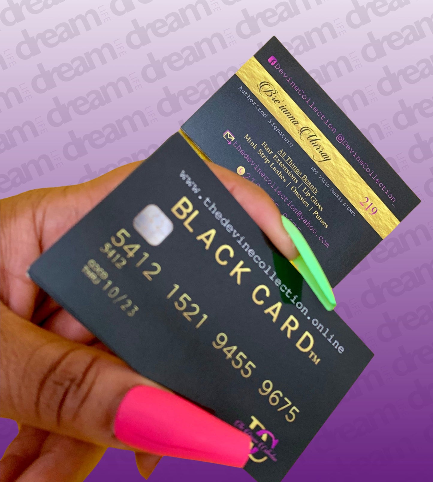 500 Custom Premium Business Cards Front & Back