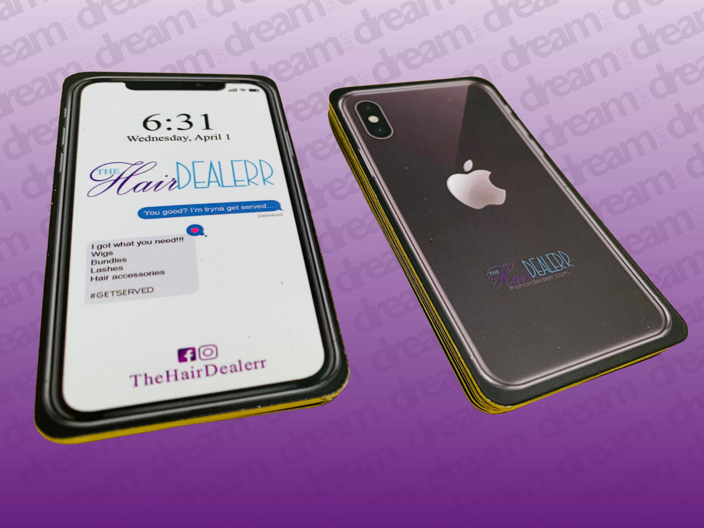 500 Custom Premium Business Cards Front & Back