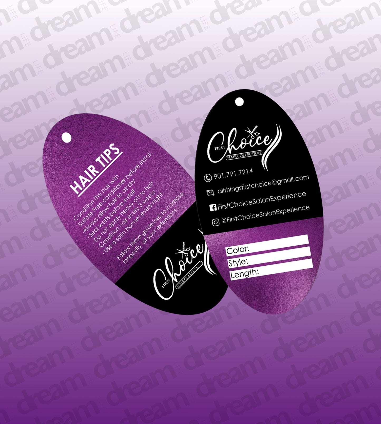 250 Custom Hang Tags