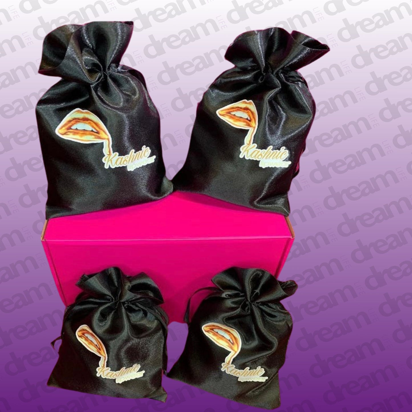 Custom Satin Bags Set of 25