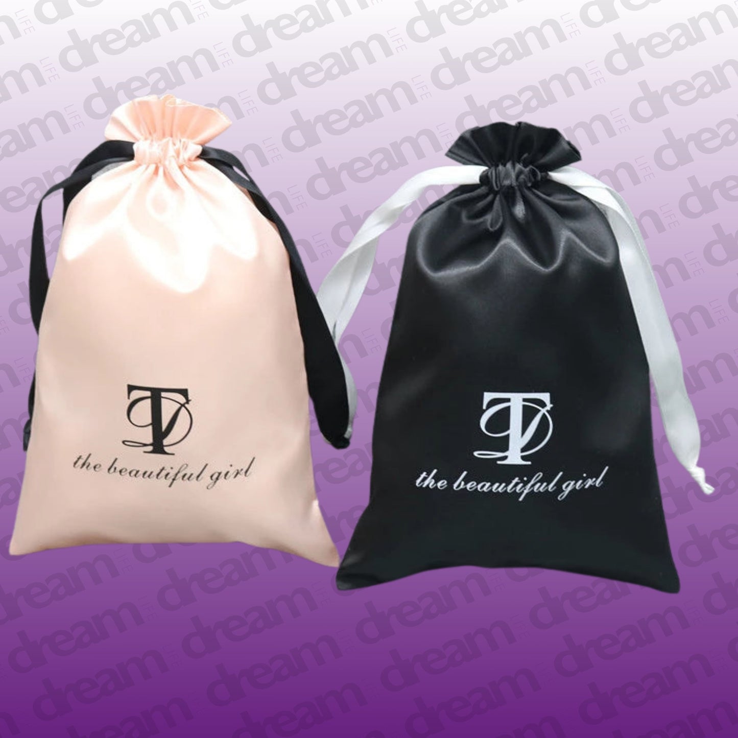 Custom Satin Bags Set of 25