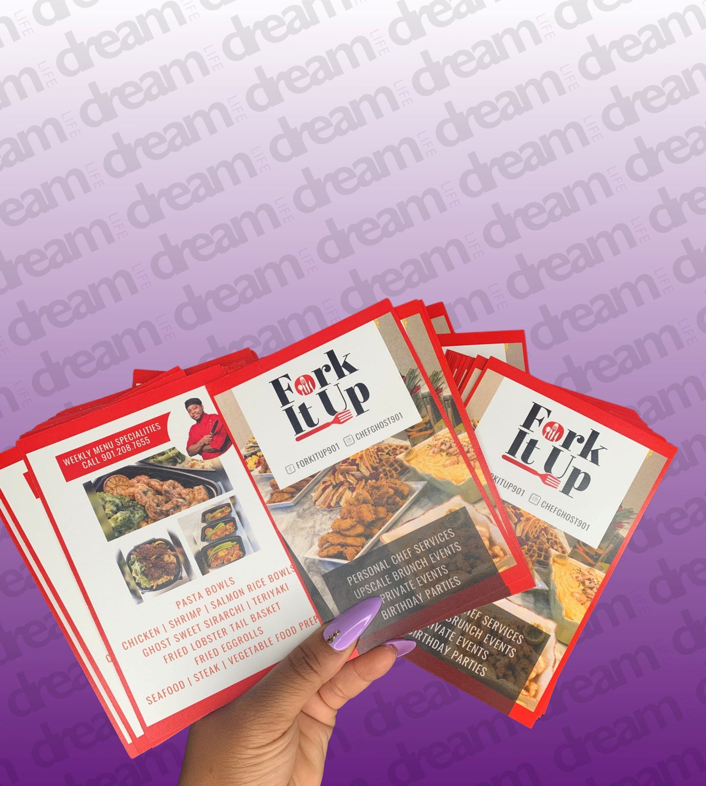 250 Custom Printed Flyers or Thank You Cards (Front & Back)