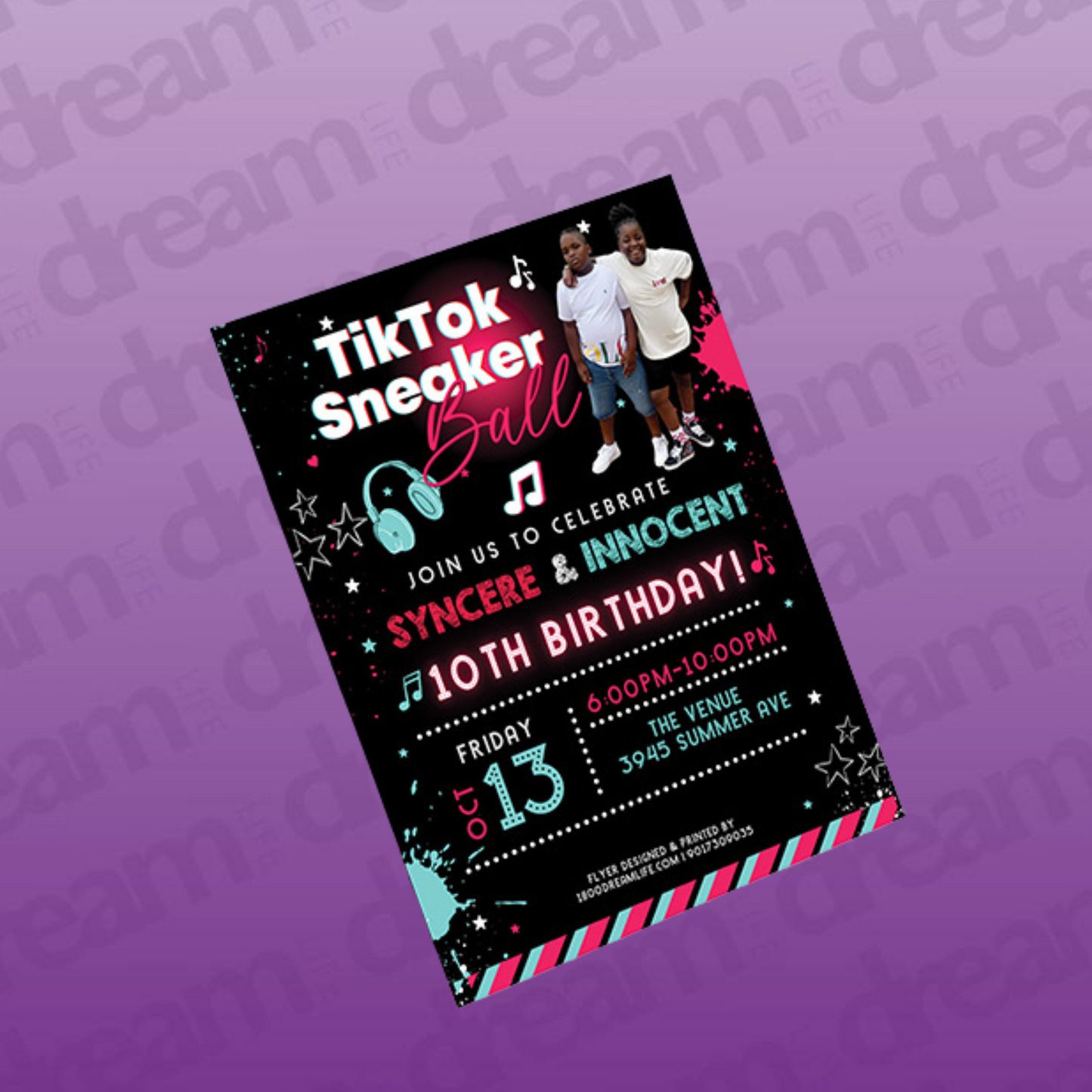 250 Custom Printed Flyers or Thank You Cards (Front only)