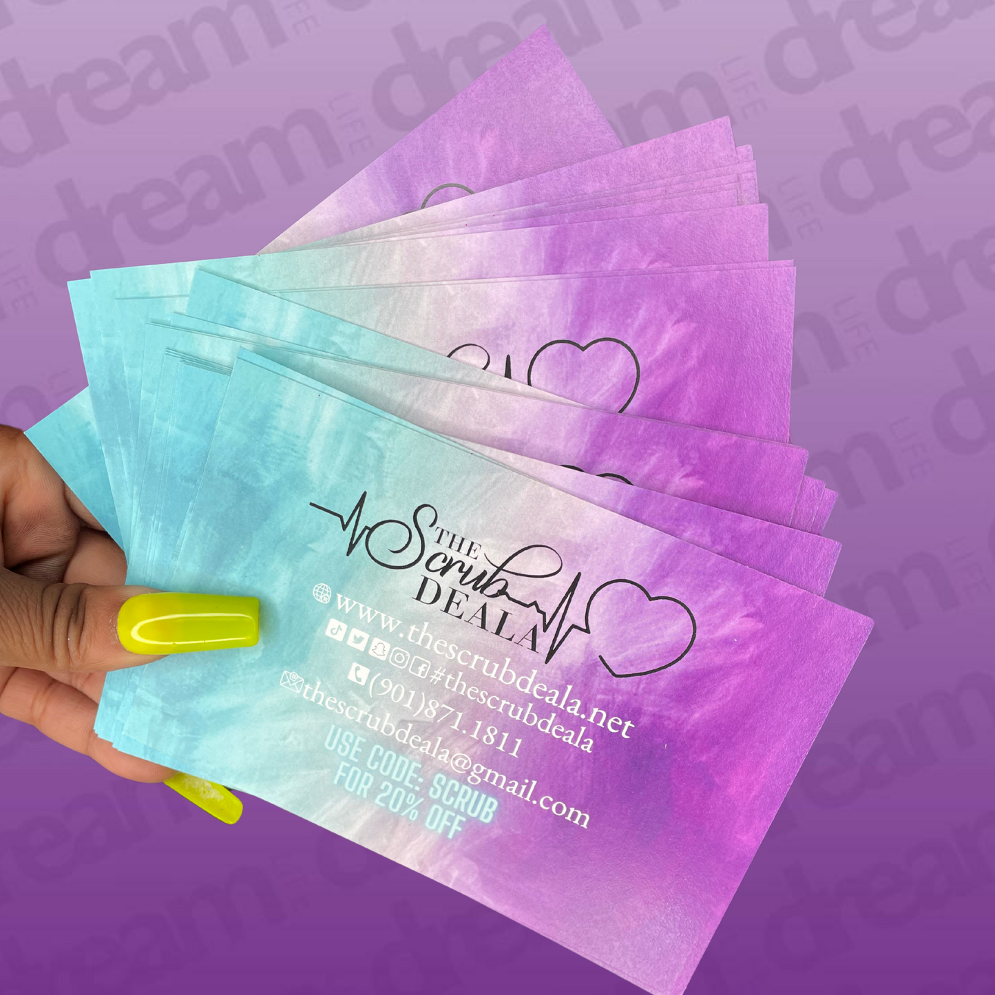 250 Custom Printed Flyers or Thank You Cards (Front only)
