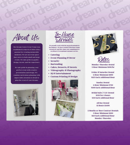 100 Custom Brochures  (Front & Back)