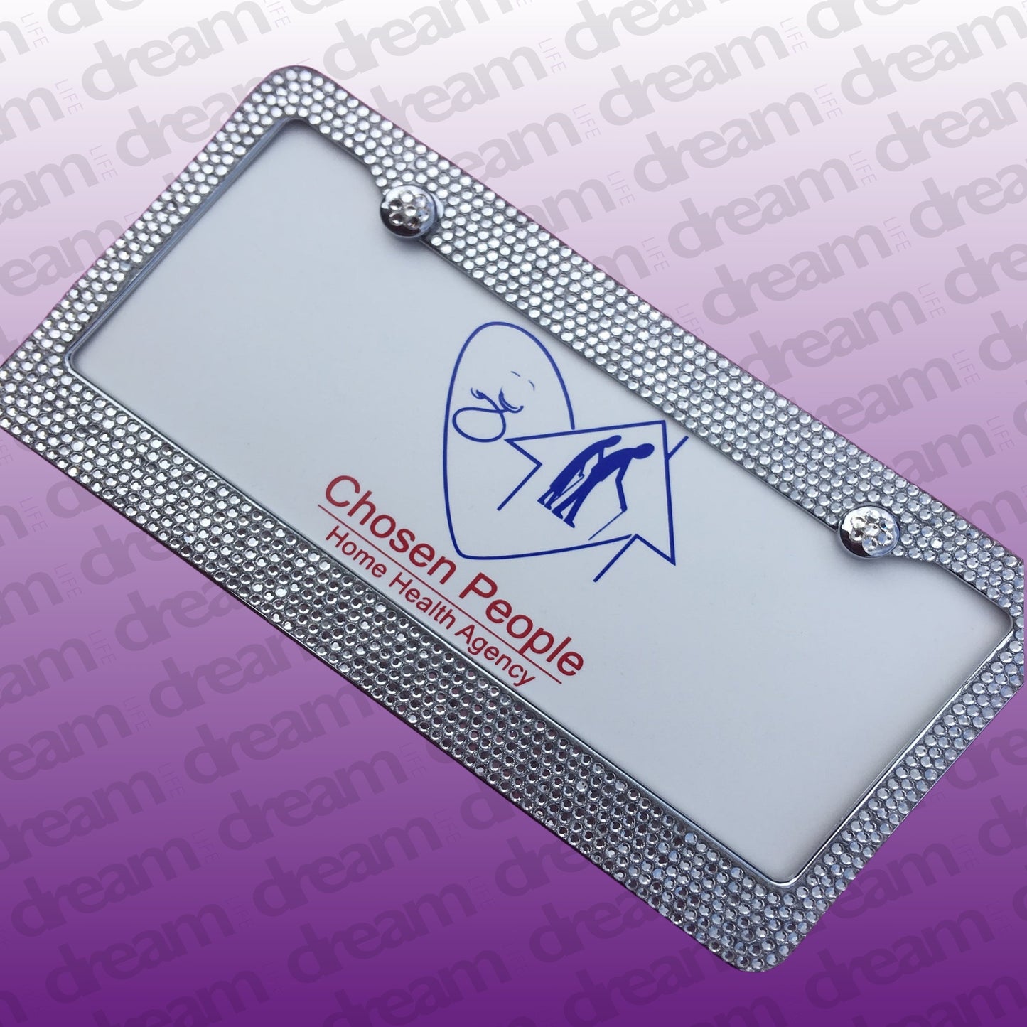 Custom License Plates with Crystal Frame