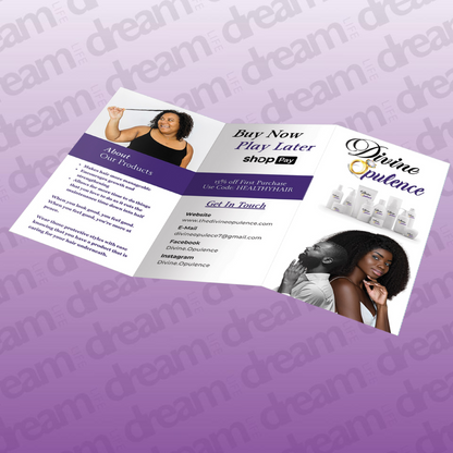 100 Custom Brochures  (Front & Back)