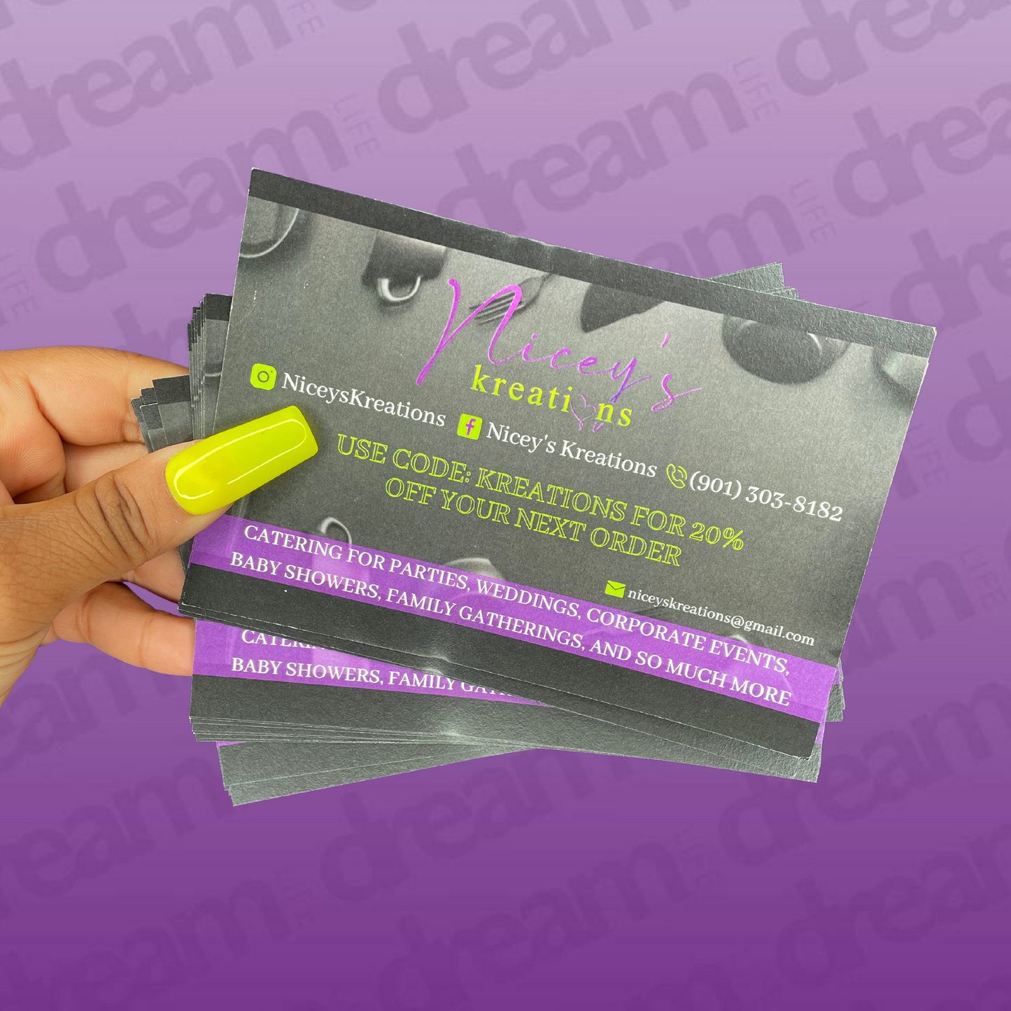 250 Custom Printed Flyers or Thank You Cards (Front only)